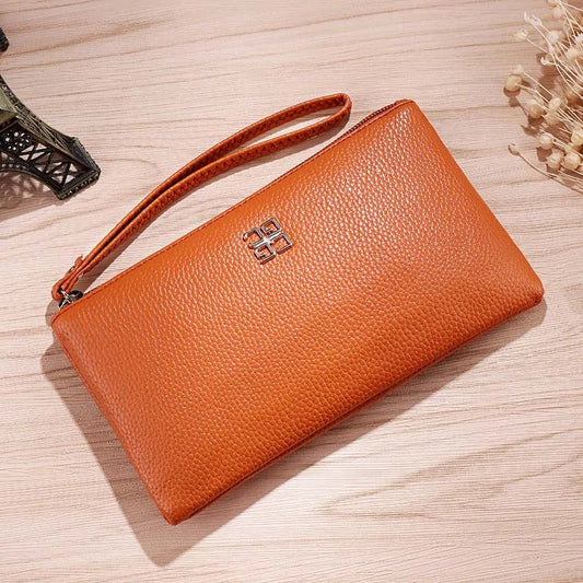Women Long Casual Wallet Litchi Grain PU Leather Lady Zipper Phone Pocket Credit Card Holder Female Purse Coin Money Bag Clutch