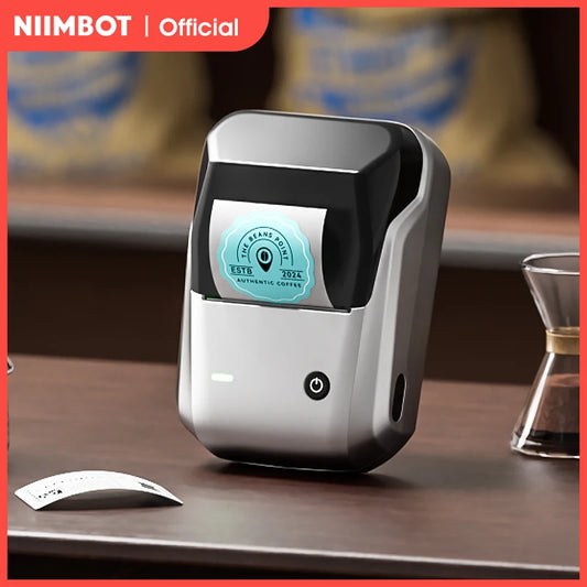 B1 Portable Thermal Printer with Tapes 2 Inch Adhesive Label Printer Mini Bluetooth Sticker Maker Support Smartphones PC